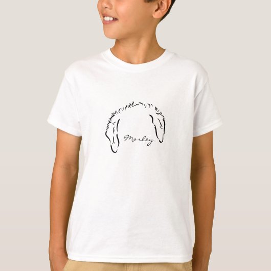 T-shirt Contour des oreilles de chien  (Devant)