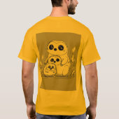 T-shirt contour simple et forme la conception du panda (Dos)