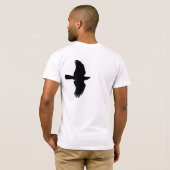 T-shirt Contours noirs des corneilles (Dos entier)