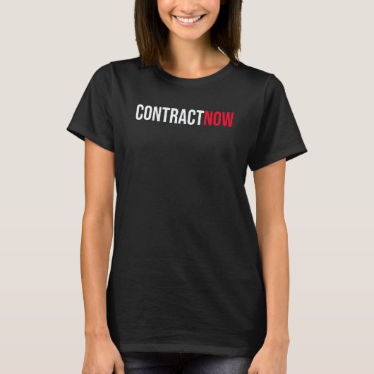 T-shirt Contract Now Protest (Devant)
