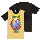 T-shirt contraire d'impression de Robot-Copie (Devant et derrière)