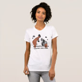 T-shirt Contraste de puissance féminine - talons et Basket (Devant entier)