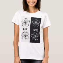 Contraste floral noir et blanc Art | Minimaliste