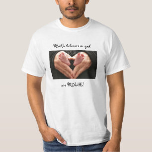 T-SHIRT CONTRE L'AVORTEMENT ET L'EUTHANASIE VRAI