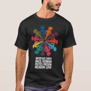 T-shirt Contre le racisme Politique Droits de l'homme Amou