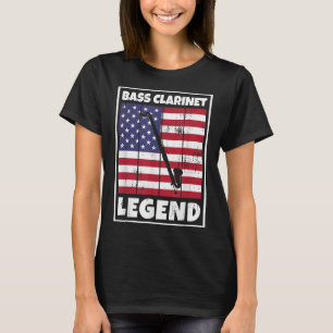 T-shirt Contrebasse Clarinetist USA American Bass Clarinet