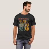 T-shirt Contrebasse Plan de retraite Rétro Double basse Fi (Devant entier)