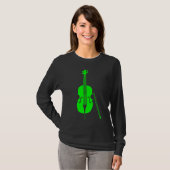 T-shirt Contrebasse - Vert (Devant entier)