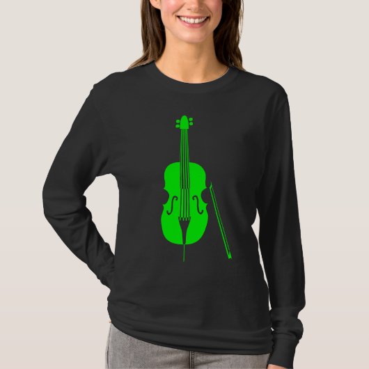 T-shirt Contrebasse - Vert (Devant)