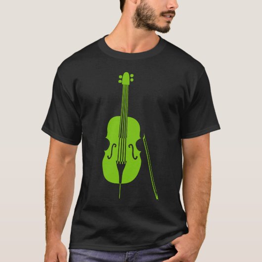 T-shirt Contrebasse - Vert Martien (Devant)