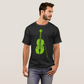 T-shirt Contrebasse - Vert Martien (Devant entier)