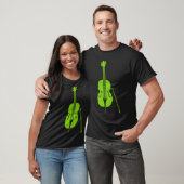 T-shirt Contrebasse - Vert Martien (Unisexe)