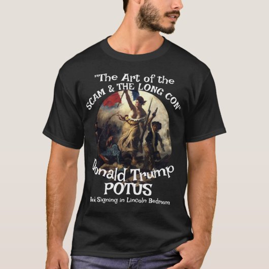T-shirt Contrefaçon de vin d'art de l'arnaque de signe de (Devant)