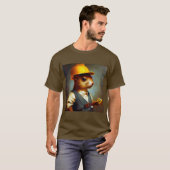 T-shirt Contremaître de construction d'écureuil (Devant entier)