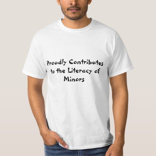 T-shirt Contribue fièrement à l'instruction de la pièce en (Devant)