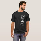 T-shirt Contrôle Alt Supprimer Ctrl Alt Del Colonne (Devant entier)