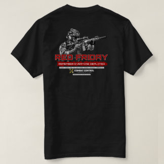 T-shirt Contrôle de combat. Vendredi RED. Portez du rouge.