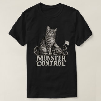 T-shirt Contrôle de monstre – Drôle de chat tigré vintage