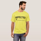 T-shirt Contrôle de qualité INSPECTÉ PAR l'étiquette (Devant entier)