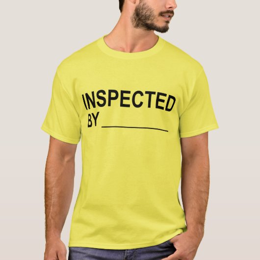 T-shirt Contrôle de qualité INSPECTÉ PAR l'étiquette (Devant)