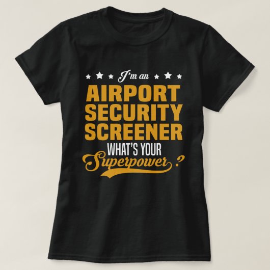 T-shirt Contrôle de sécurité de l'aéroport (Design devant)