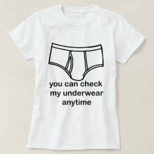 T-shirt Contrôle de sous-vêtements