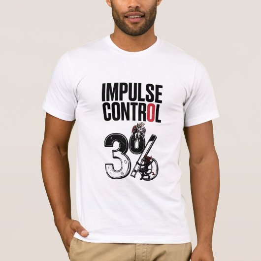 T-shirt - CONTRÔLE DES IMPULSIONS – 3% Ange contre Diable  (Devant)