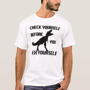 T-shirt Contrôle drôle vous-même avant que vous épave