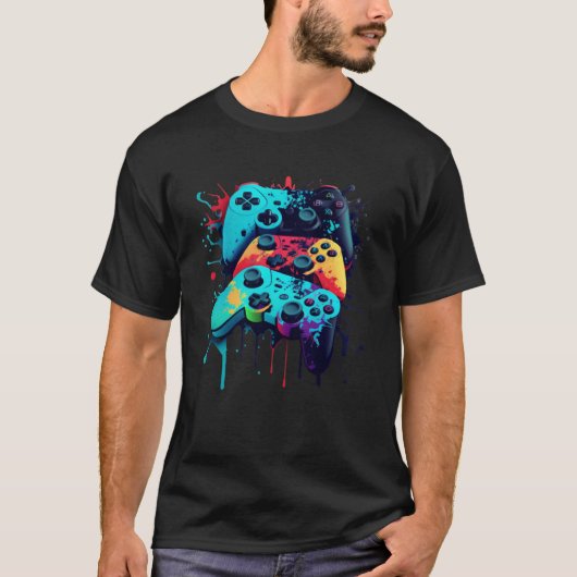 T-shirt Contrôler toutes les choses jeu vidéo Gamer contrô (Devant)