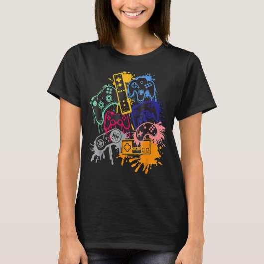 T-shirt Contrôler Toutes Les Choses Video Game Controller (Devant)