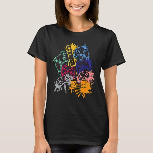 T-shirt Contrôler Toutes Les Choses Video Game Controller (Devant)