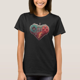 T-shirt Contrôleur Coeur de jeu vidéo cool Premium