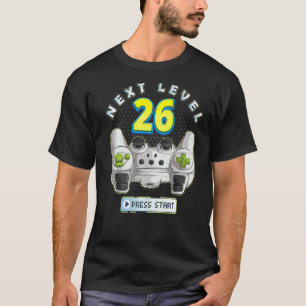T-shirt Contrôleur de jeu 26e Birthday Next Level 26