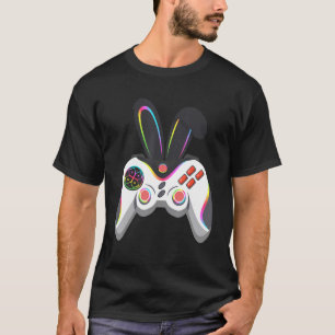 T-shirt Contrôleur De Jeu Avec Rabbit Ears Vidéo Pâques