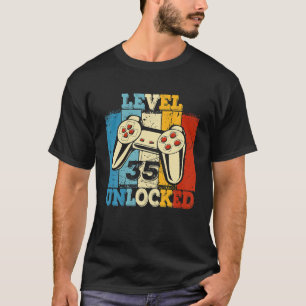 T-shirt Contrôleur de jeu complet de niveau Gamer 35 déver