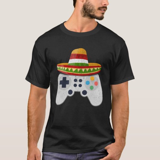T-shirt Contrôleur de jeu vidéo Cinco de Mayo Fiesta Gamer (Devant)
