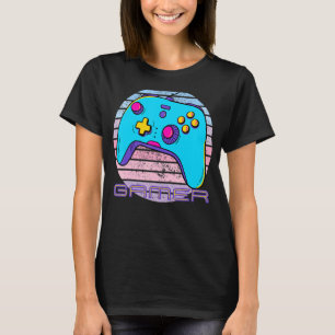 T-shirt Contrôleur de jeu vidéo de jeu Vintage Retro
