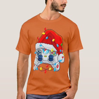 T-shirt Contrôleur de jeu vidéo de Noël Santa Gamer Boys f