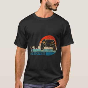 T-shirt Contrôleur de jeu vidéo déverrouillé niveau 13 Ann