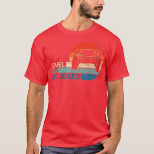 T-shirt Contrôleur de jeu vidéo déverrouillé niveau 40 Ann