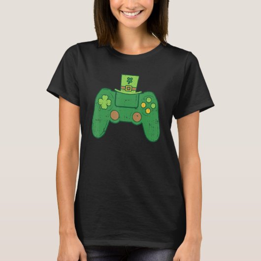 T-shirt Contrôleur de jeu vidéo Irish Gamer Boys St patric (Devant)