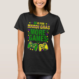 T-shirt Contrôleur de jeu vidéo Mardi Gras Costume Gamer K