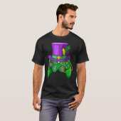 T-shirt Contrôleur de jeu vidéo Mardi Gras Jester Casquett (Devant entier)