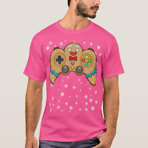 T-shirt Contrôleur de jeu vidéo Noël Gingerbread Gamer