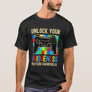 T-shirt Contrôleur de jeu vidéo sensibilisation sur l'auti