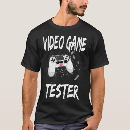 T-shirt Contrôleur de jeu vidéo Tester Funny Gamer (Devant)
