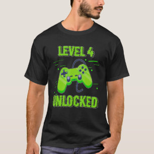 T-shirt Contrôleur de jeux vidéo déverrouillé de niveau 4