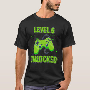 T-shirt Contrôleur de jeux vidéo Niveau 6 débloqué pour an