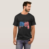 T-shirt Contrôleur de jeux vidéo Quatrième 4 juillet améri (Devant entier)