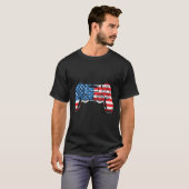 T-shirt Contrôleur de jeux vidéo Quatrième 4 juillet améri (Devant entier)